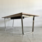カンディハウス CONDE HOUSE スレッド ダイニング ソリッド テーブル SLED Dining Solid Table 無垢楢材天板 × 稀少 ステンレス脚 オーク W230×D100.5cm オフィスデスク ミーティングテーブル 参考価格合計￥733,700以上の品 状態良好  〓