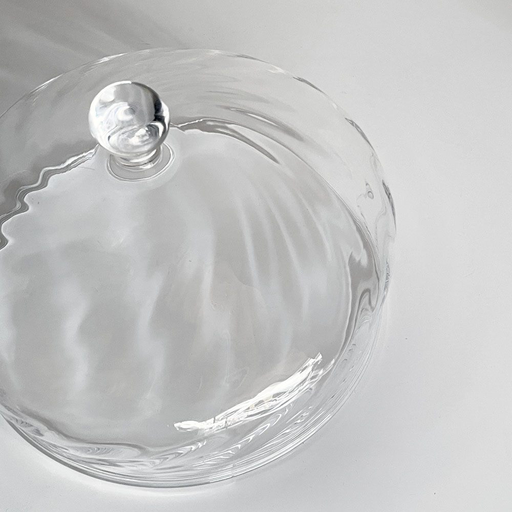 花岡 央 ガラスドーム フードカバー Φ20cm ガラス作家 現代作家 ■