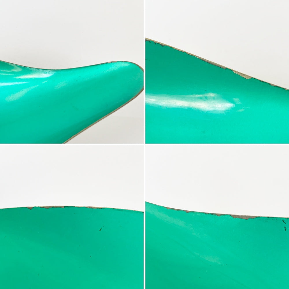 リード＆バートン Reed & Barton シルバープレート リーフボウル グリーン エナメル ミッドセンチュリー USビンテージ ★