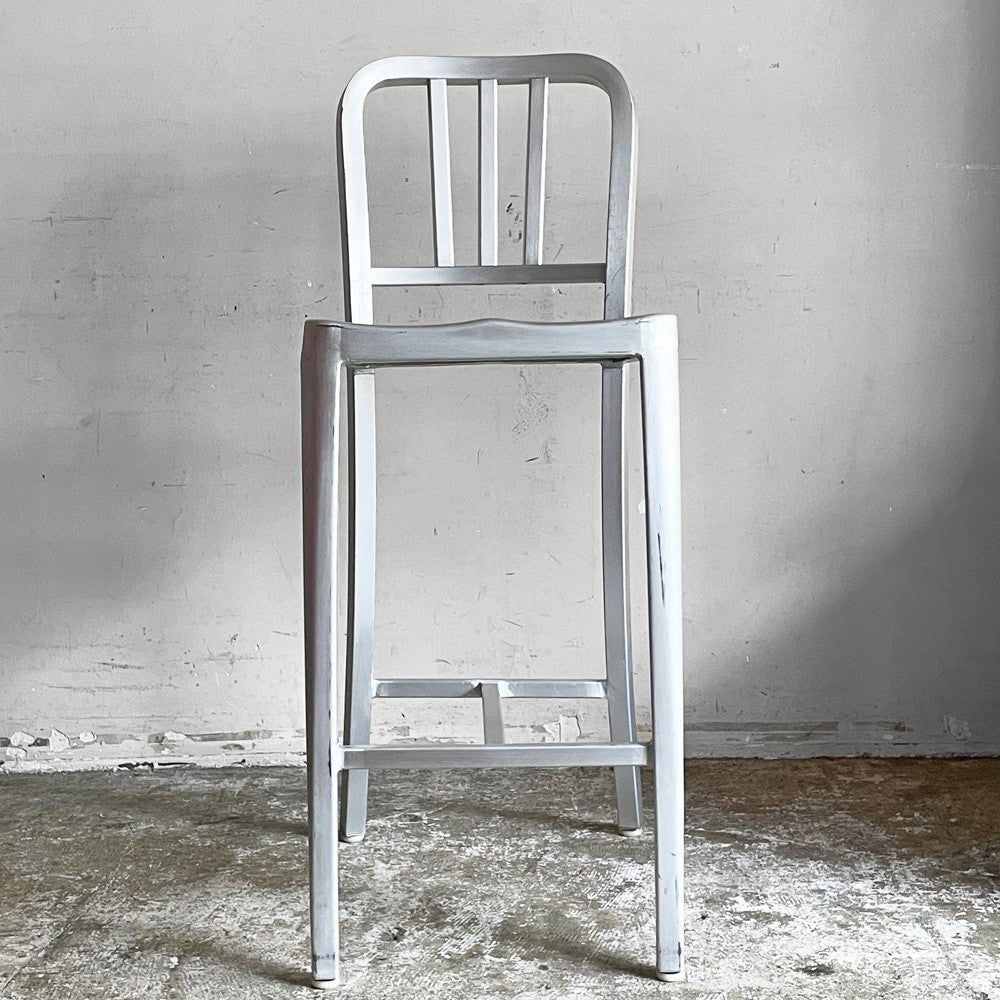 ネイビーバースツール Navy BarStool カウンターチェア アルミニウム インダストリアル リプロダクト A ■