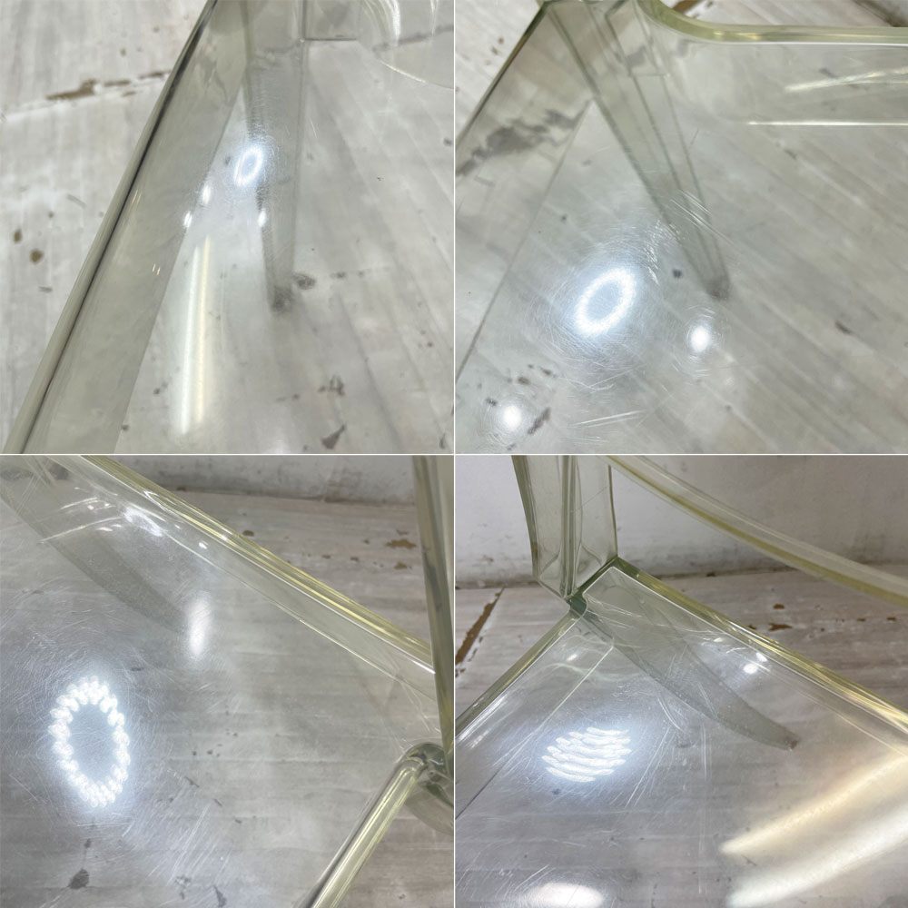 カルテル Kartell ルイゴースト Louis Ghost クリスタル アームチェア ダイニングチェア フィリップ・スタルク Philippe Starck イタリアモダン ●