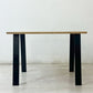 かなでもの KANADEMONO ザ・テーブル THE TABLE ダイニングテーブル デスク ラバーウッド無垢集成材 スチール W100cm ナチュラル インダストリアル ●