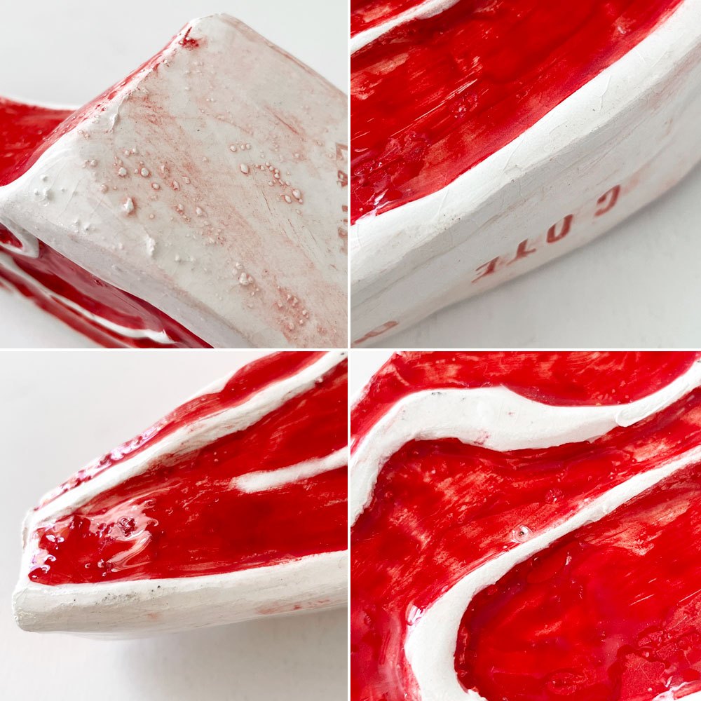 アスティエ・ド・ヴィラット Astier de Villatte コート・ド・ブッフ COTE DE BOEUF 牛リブ オーナメント オブジェ W19.5cm ナタリー・レテ フランス 定価￥30,500- 廃番 ◎
