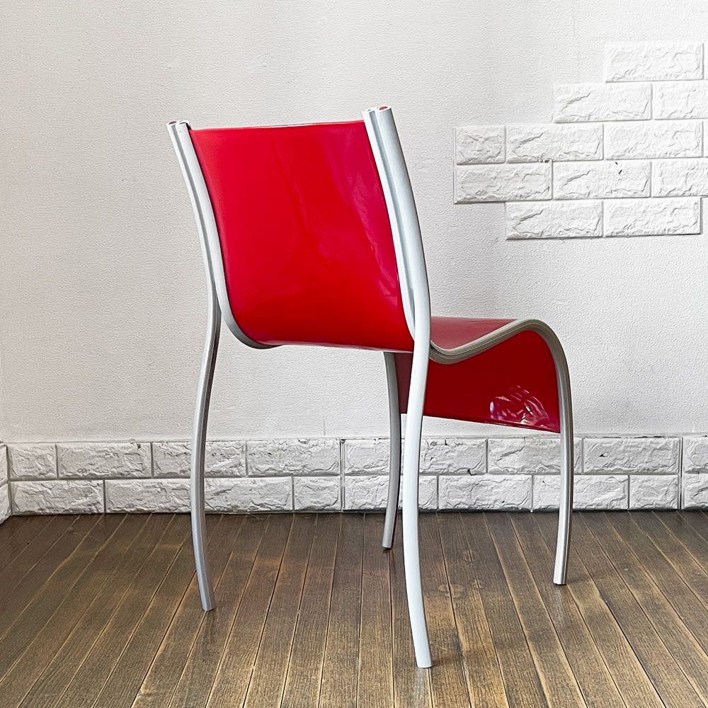 カルテル Kartell FPE chair スタッキングチェア ダイニングチェア アルミ ポリプロピレン レッド ロンアラッド イタリアモダン 廃番 ◎