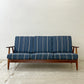 ゲタマ GETAMA GE240 3シーターソファ チーク材×オーク材 ハンス・J・ウェグナー Hans J Wegner 北欧 デンマークビンテージ 希少 ●