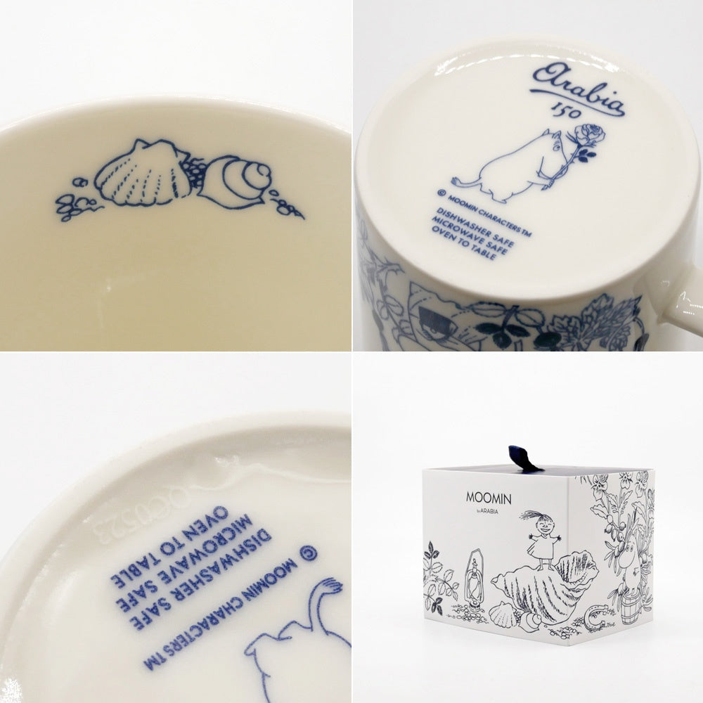 アラビア ARABIA ムーミンマグ MOOMIN シーブリーズ Sea breeze アラビア150周年記念 2023年 フィンランド 北欧食器 箱付き A ●
