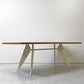 ヴィトラ vitra イーエム EMテーブル EM Table ダイニングテーブル ウッド天板 オーク材 突板 スチールベース ホワイト系カラー w200㎝ ジャン・プルーヴェ 定価￥594,000- ●