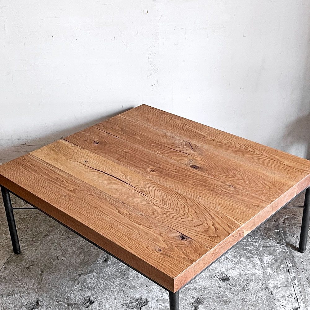 トラックファニチャー TRUCK FURNITURE オークアイアンレッグ ローテーブル OAK IRON-LEG LOW TABLE センターテーブル オーク無垢材 インダストリアル ■