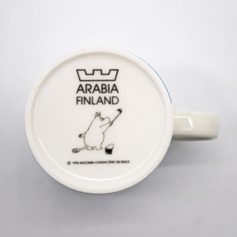 アラビア ARABIA ムーミンマグ MOOMIN ピース ライトブルー 1996-2002年 廃番 フィンランド 北欧食器 希少 ●
