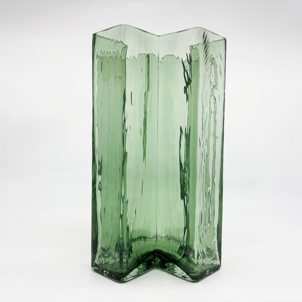 ホルムガード HOLMEGAARD クロスベース Crosses Vase Mサイズ H19cm 十字形の花瓶 フラワーベース グリーン デンマーク 北欧雑貨 ●