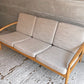 宮崎椅子製作所 ペーパーナイフソファ Paper Knife Sofa 3P 3人掛け W168cm ブナ無垢材 ファブリック Bランク ベージュ カイ・クリスチャンセン 定価：￥379,280- ♪