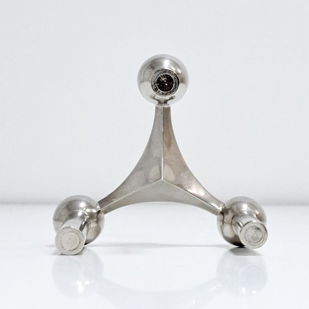ストッフ ナゲル STOFF Nagel S22 キャンドルホルダー クローム candle holder Chrome インテリア オブジェ ドイツ ビンテージ ●