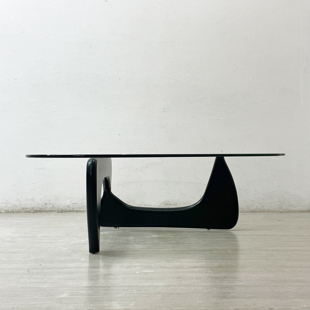 イサムノグチ Isamu Noguchi コーヒーテーブル Coffee Table ガラス天板厚13mm リプロダクト品 デザイナーズ家具 名作 ●