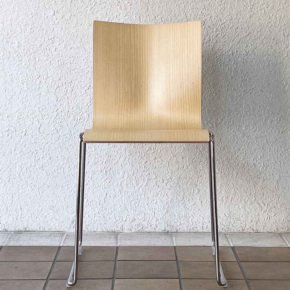 エンゲルブレヒト Engelbrechts チャリック CHAIRIK 107 ダイニングチェア スタッキング そり足 アッシュ 未使用品 デンマーク A ◇