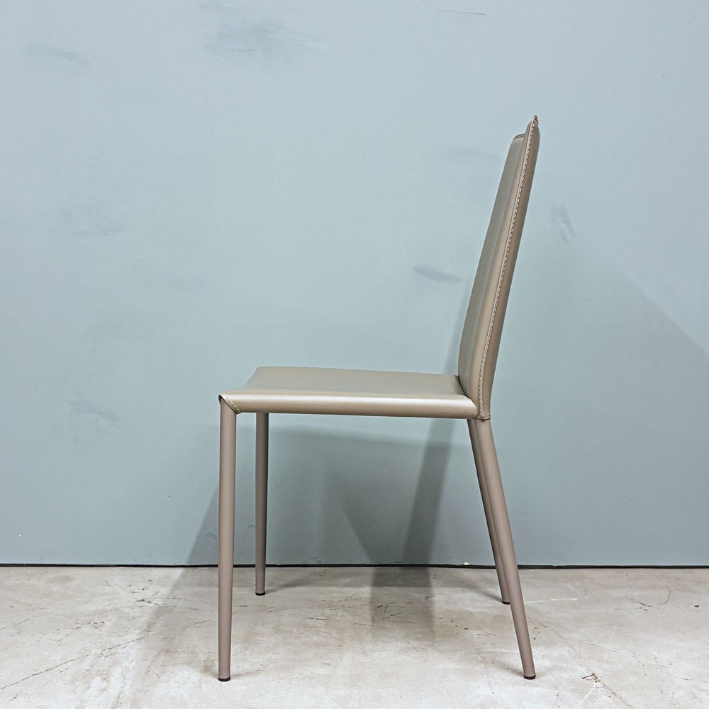 カリガリス Calligaris ボヘム BOHEME ダイニングチェア トープ 再生レザー ミニマル モダン イタリア A ◎