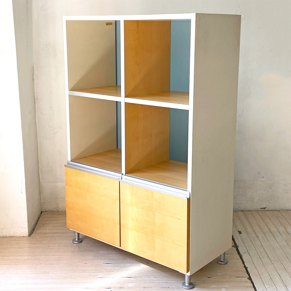 モダンデザイン modern Design 2ドロワー 2列3段 ファイリングシェルフ 2dr Filing Shelf 背面フロストガラス ★