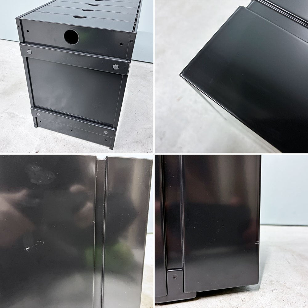 ユーエスエムハラー USM Haller USMハラー ユーエスエム イノス USM inos DRAWER SET ドロワーセット 5段 レターケース ブラック系カラー ◎
