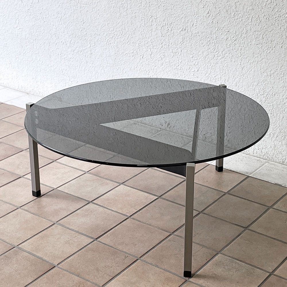 マシンエイジ Machine Age トライアングルテーブル Triangle Table スモーク ガラステーブル 長大作 希少 ◇