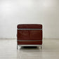 カッシーナ Cassina LC2 ソファ 3シーター ポリエステルパッディング仕様 グランフォール イ・マエストリ ル・コルビュジェ ブラウン系×クローム MoMA永久所蔵品 参考価格：220万相当 ●