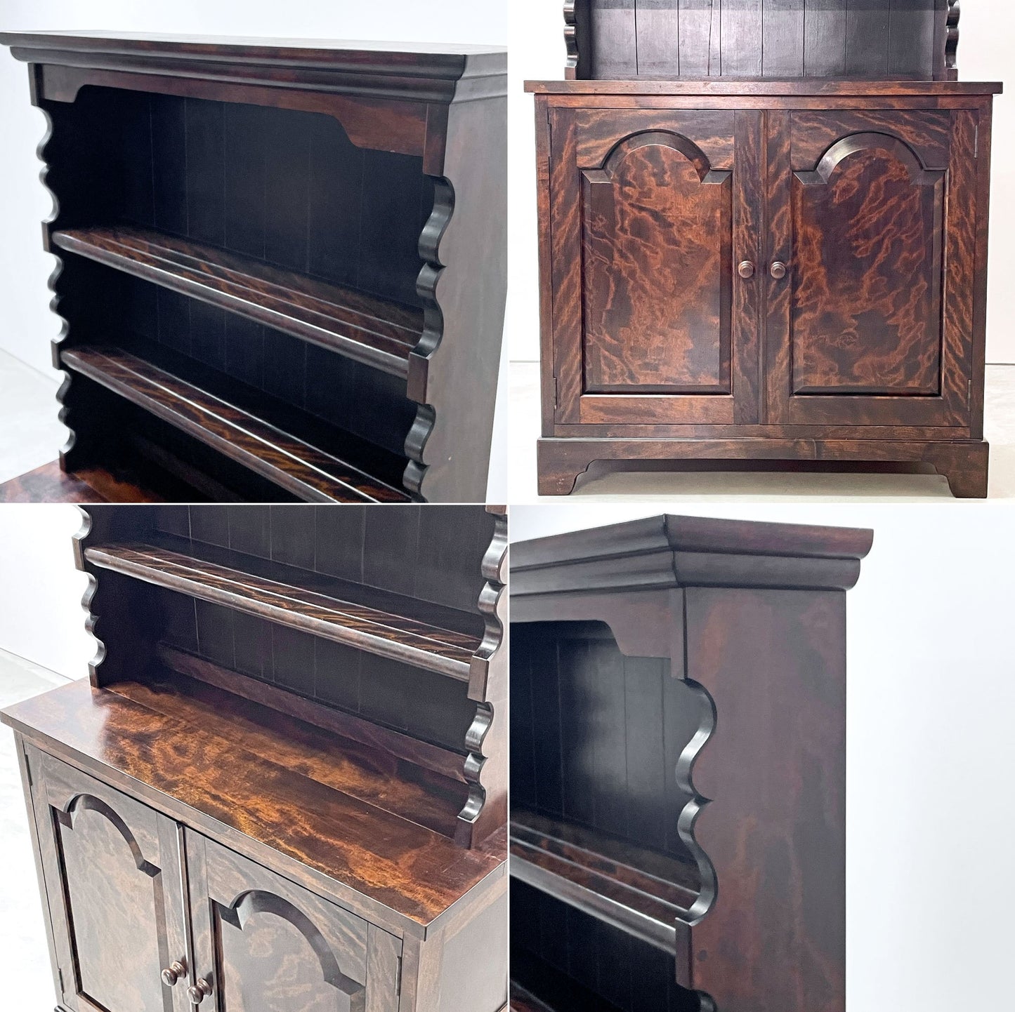 松本民芸家具 36型 皿棚 カップボード 食器棚 飾り棚 ミズメザクラ無垢材 民藝 和モダン ●