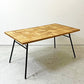 モモナチュラル MOMO Natural ダイニングテーブル PARQUET TOP オーク材 W142cm ISO STEEL LEG ナチュラルモダン ●