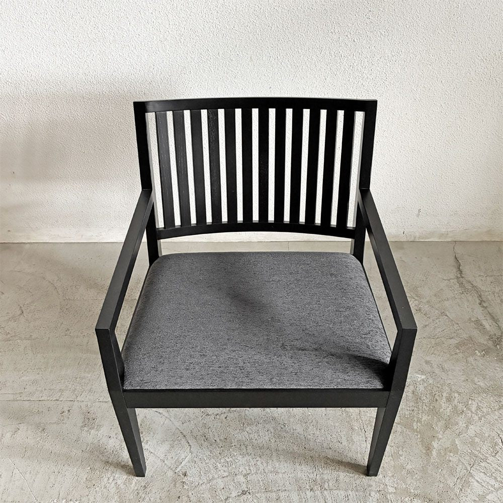 ロックストーン ROCKSTONE パスタ PM110 PASTA イージーチェア アッシュ材 ブラック ファブリックシート チャコールグレー系 岩倉榮利 定価￥90,200-以上 B 〓