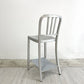 ネイビーバースツール Navy BarStool カウンターチェア リプロダクト アルミニウム インダストリアル デザイン 脚部カット品 H92.5cm B ●