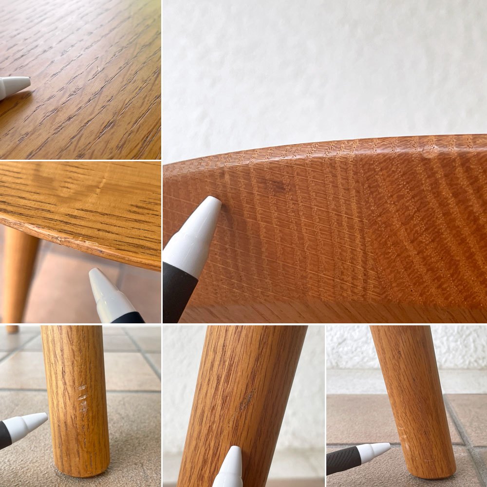 柏木工 KASHIWA セレクション SELECTION サイドテーブル JYT49 オーク材 Φ60ｘH55cm ◇