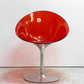 カルテル Kartell エロエス ERO S ダイニングチェア 1本脚 回転式 フィリップスタルク Philippe Starck スペースエイジ イタリアンモダン オレンジレッド ●