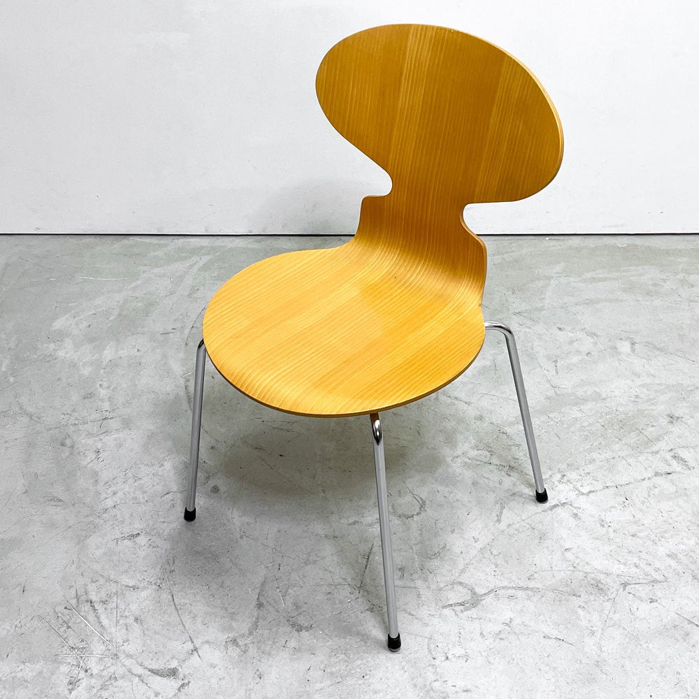 フリッツハンセン Fritz Hansen 3101 アリンコチェア アントチェア 4本脚 ナチュラルビーチ ラッカー仕上げ フェルトグライズ アルネ・ヤコブセン B ●