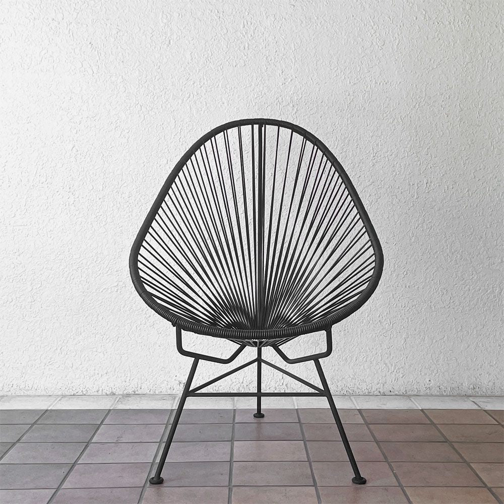 メトロクス METROCS アカプルコチェア Acapulco Chair ブラック アウトドアチェア PVCコード ブラックスチール ハンドメイド メキシコ 定価￥70,400- ◇