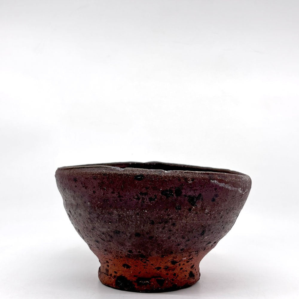 森岡成好 南蛮焼締 碗 鉢 ボウル15.5cm 陶芸家 現代作家 A  ●