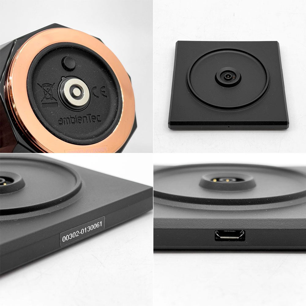 アンビエンテック Ambientec クリスタルアクルクス Xtal Acrux テーブルライト ダークグレー ガラスシェード 箱付き 美品 カッシーナ・イクスシー 取扱 定価￥36,300- ●