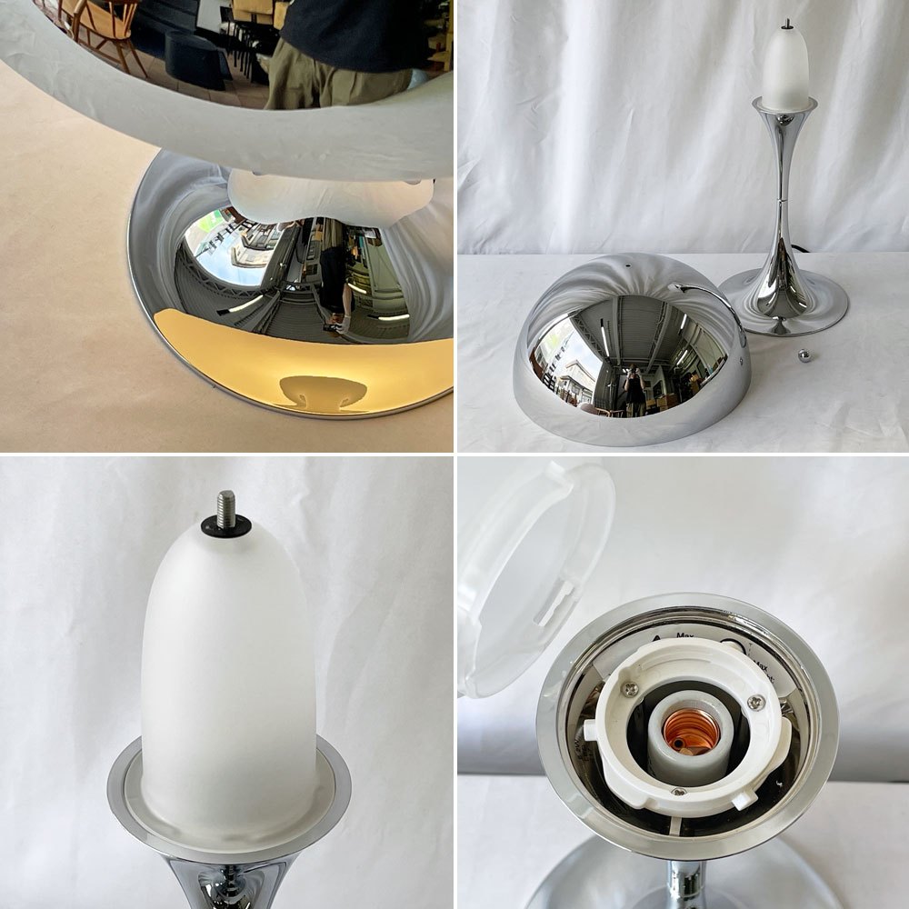 ルイスポールセン louis poulsen パンテラ320 テーブル 卓上照明 テーブルランプ シルヴァークローム ヴェルナーパントン Verner Panton 箱付き 定価135,300円 未使用品 ◇
