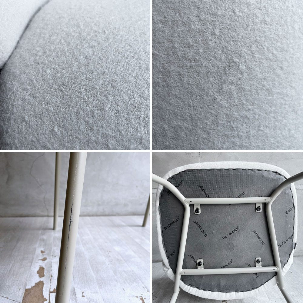 ボーコンセプト BoConcept プリンストン Princeton ダイニングチェア ベージュ ファブリック メタル脚 マットアッシュグレーラッカー仕上げ ♪