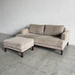 j.s.F ジャーナルスタンダードファニチャー journal standard Furniture ジェーエフケー JFK 2p ソファ W1700 + 別売 オットマン スツール 付き USビンテージスタイル ミッドセンチュリーモダンテイスト 二人掛け 合計参考価格235,400円の品 A 〓