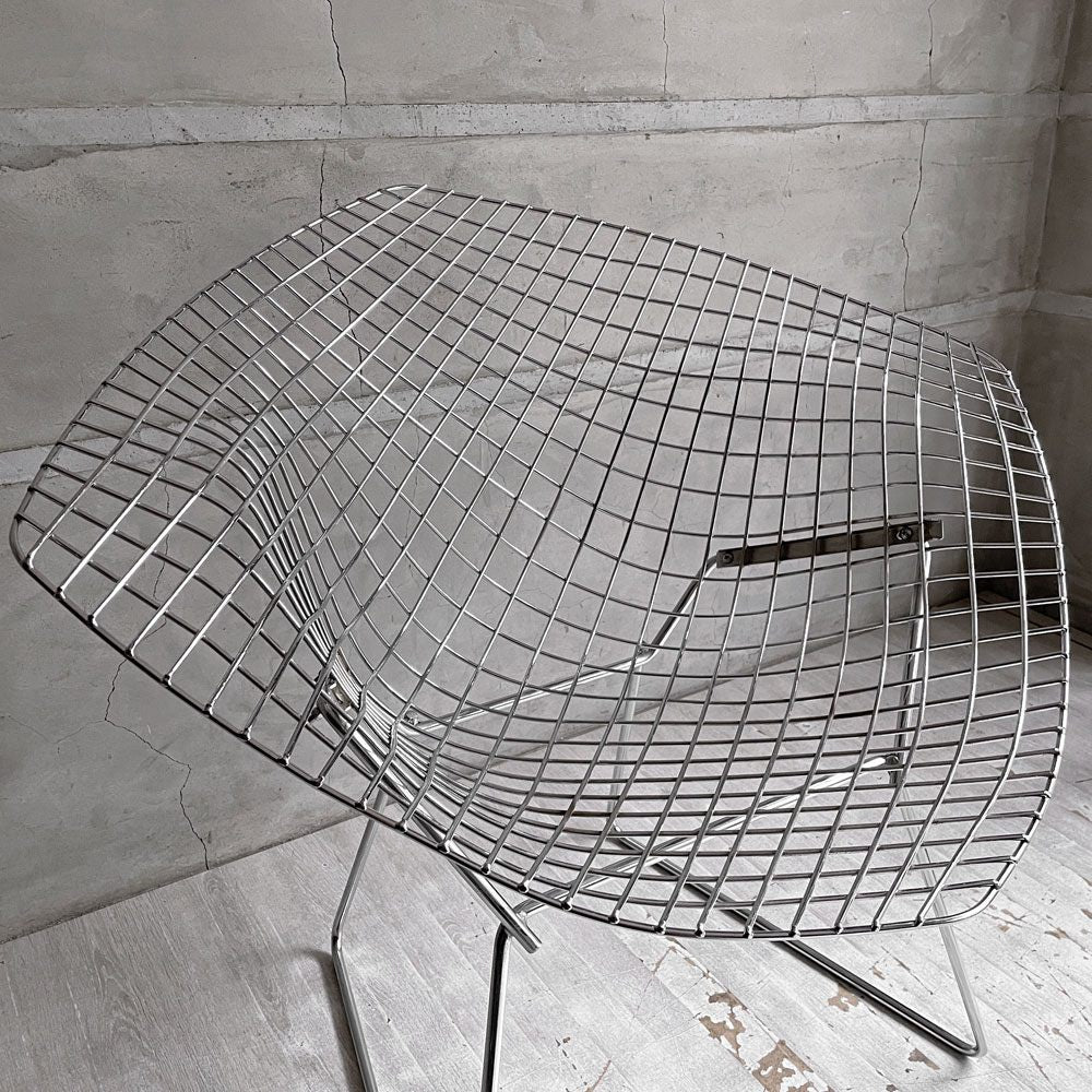ノル Knoll ビンテージ ダイヤモンドチェア Diamond Chair ハリー・ベルトイア Harry Bertoia クロームフレーム ミッドセンチュリー ♪