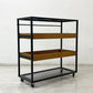 ジャーナルスタンダードファニチャー journal standard Furniture j.s.F サンク ワゴンラック SENS WAGON RACK 4段 スチール オーク材トレイ シェルフ キャスター付 W85cm 工業系 定価￥41,800- ●