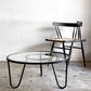 アトリエマテゴ Atelier Mategot ベルビュー コーヒーテーブル Bellevue coffee table ローテーブル ガラス天板 Φ70.5cm マシュー・マテゴ フランスビンテージ ミッドセンチュリー ■