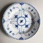 ロイヤルコペンハーゲン ROYAL COPENHAGEN ブルーフルーテッド ハーフレース ディーププレート 25.5cm 深皿 丸皿 陶器 北欧食器 廃番 美品 A ♪
