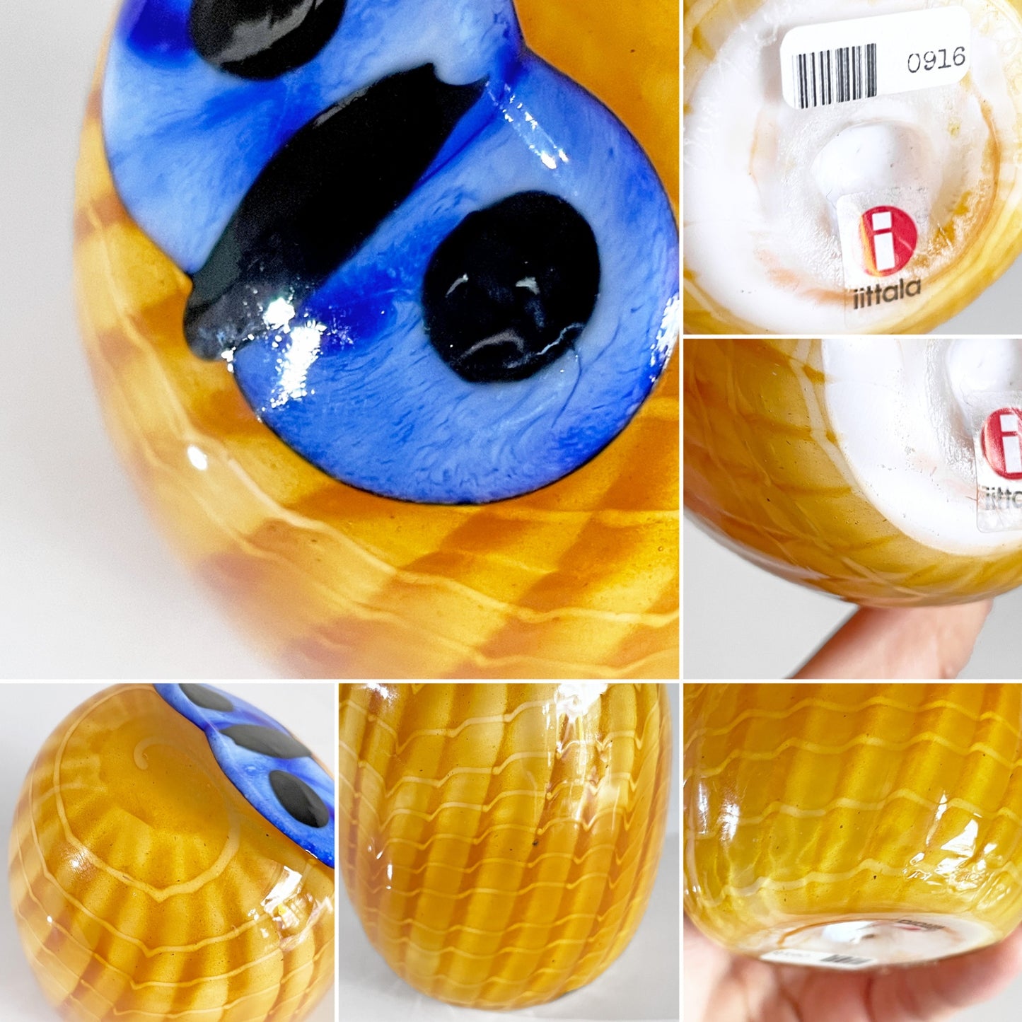 イッタラ iittala バーズバイトイッカ Birds by Toikka フクロウ Northern Owl Yellow No.916 SCOPE別注 箱付 オイバ・トイッカ イッタラバード ガラス ハンドメイド 北欧雑貨 ■