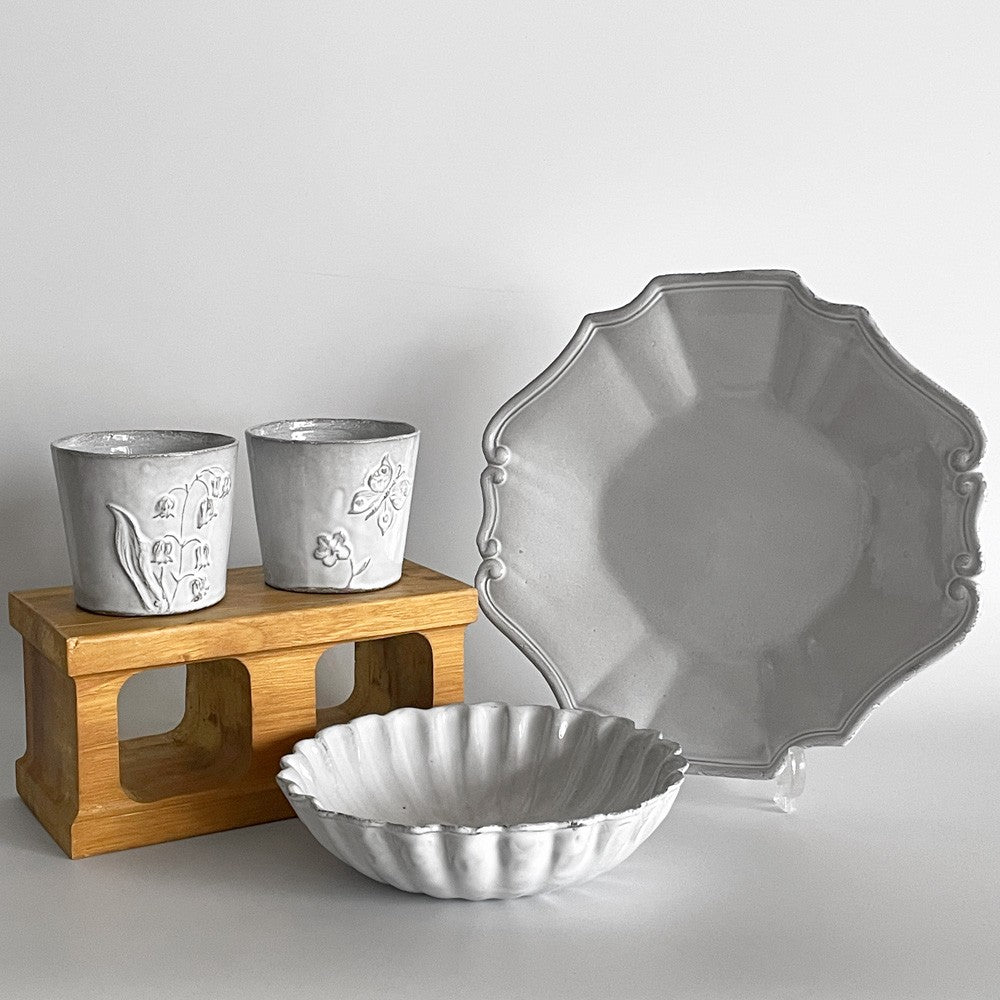アスティエ・ド・ヴィラット Astier de Villatte フルール Fleurs カップ タンブラー 蝶 スズラン 陶器 フランス A ■