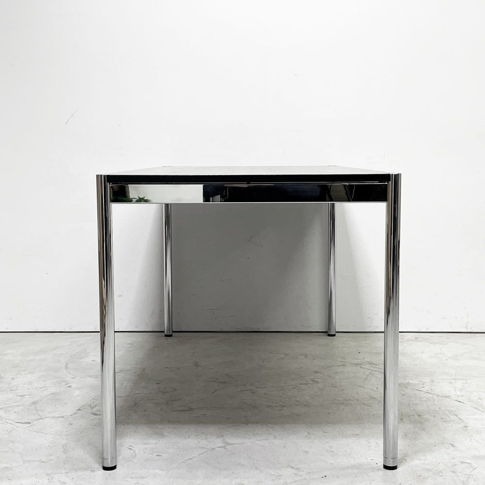USMモジュラーファニチャー USM Haller USMハラーテーブル ワーキングデスク ダイニングテーブル オーク材 ブラック W150cm アジャスター付 高さ調整リング付き スイス ●