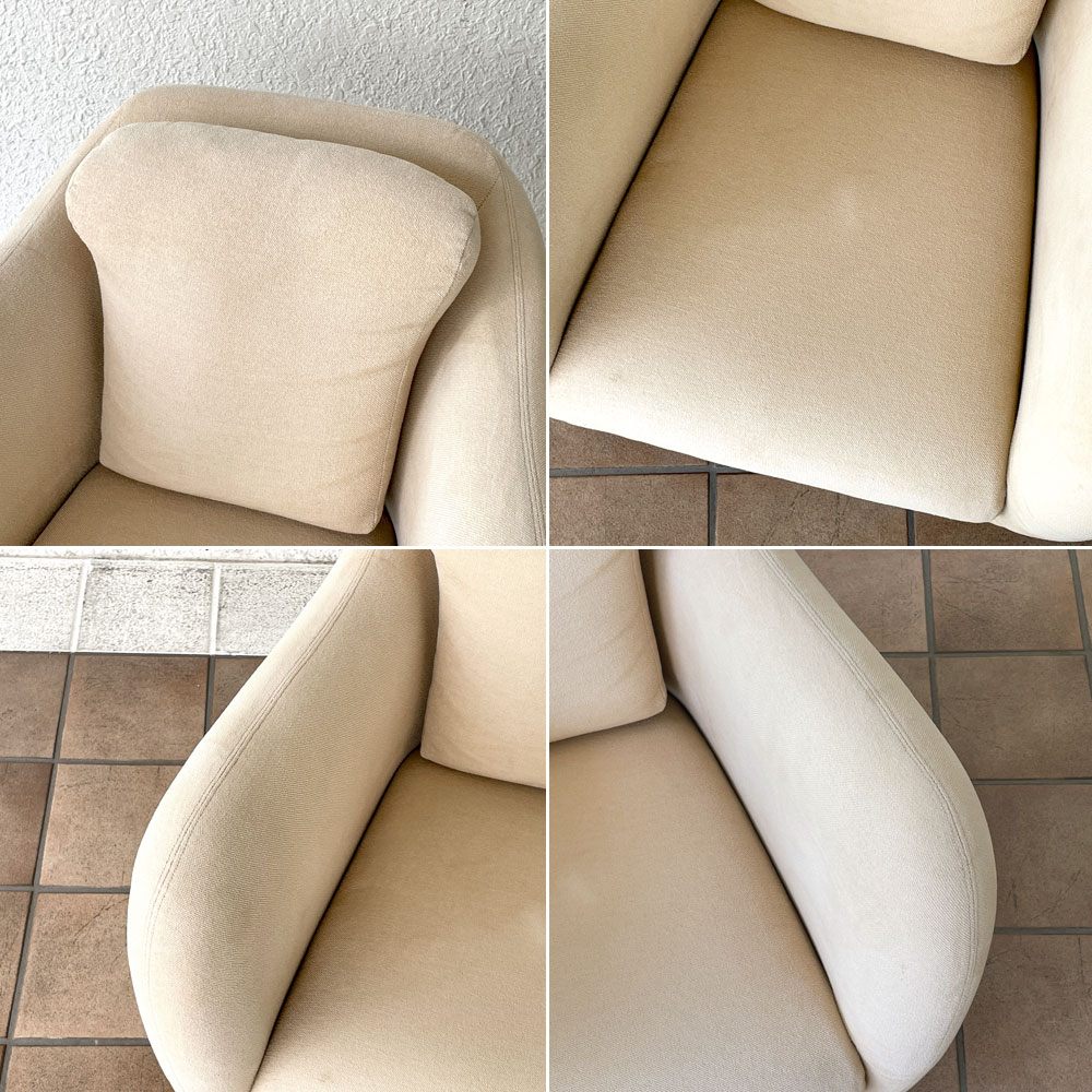 イデー IDEE ミニミラーアームチェア MINI MILLER ARM CHAIR パーソナルチェア シングルソファ ファブリック ベージュ 廃番色 ◇