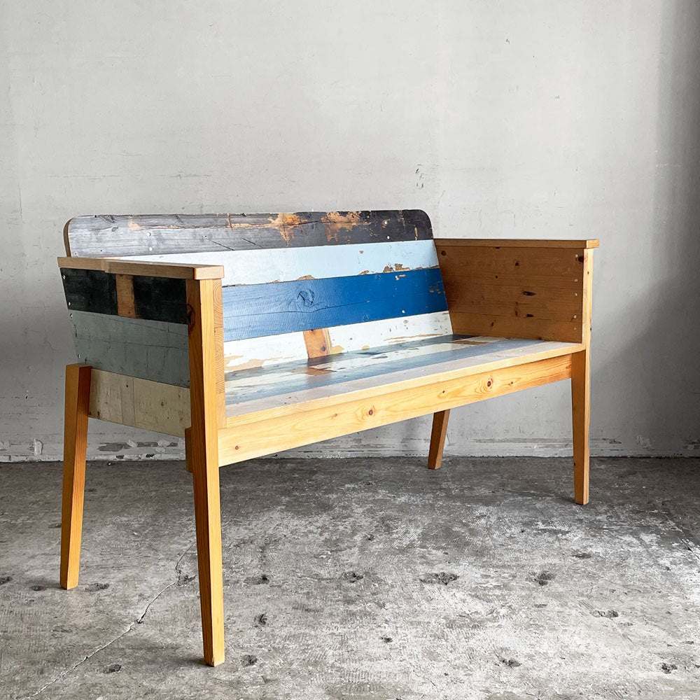 ピートヘインイーク PIET HEIN EEK スクラップウッド SCRAPWOOD アームチェア 2シーター 背付きベンチ 古材 W121cm オランダ ■