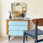 UKビンテージ Vintage HOMEWORTHY ドレッサーチェスト ミラー付き メラミントップ ミッドセンチュリー Lloyd's Antiques購入品 ★