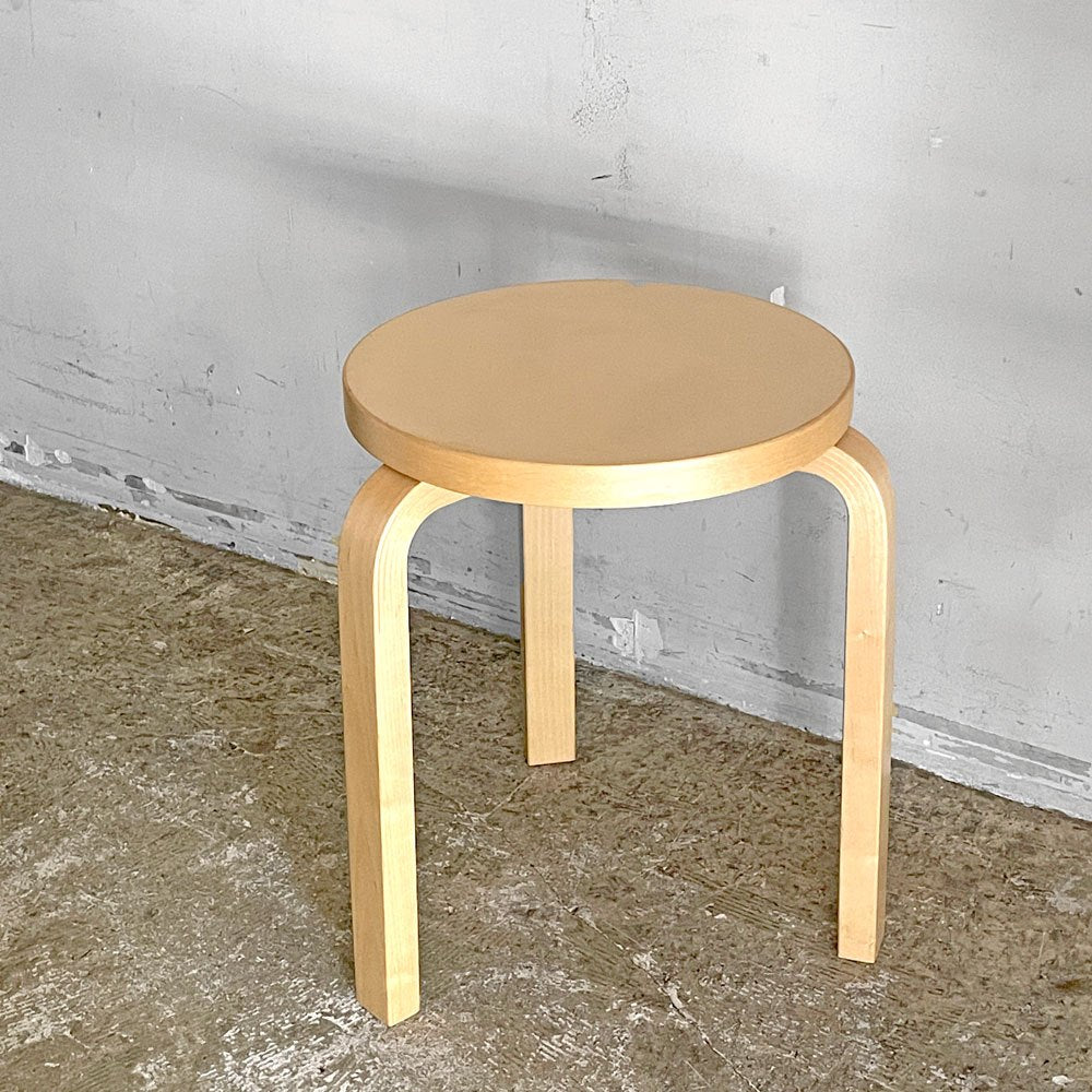 アルテック artek スツール60 80周年記念モデル パール scope別注 3本脚 リノリウム座面 アルヴァ・アアルト ■
