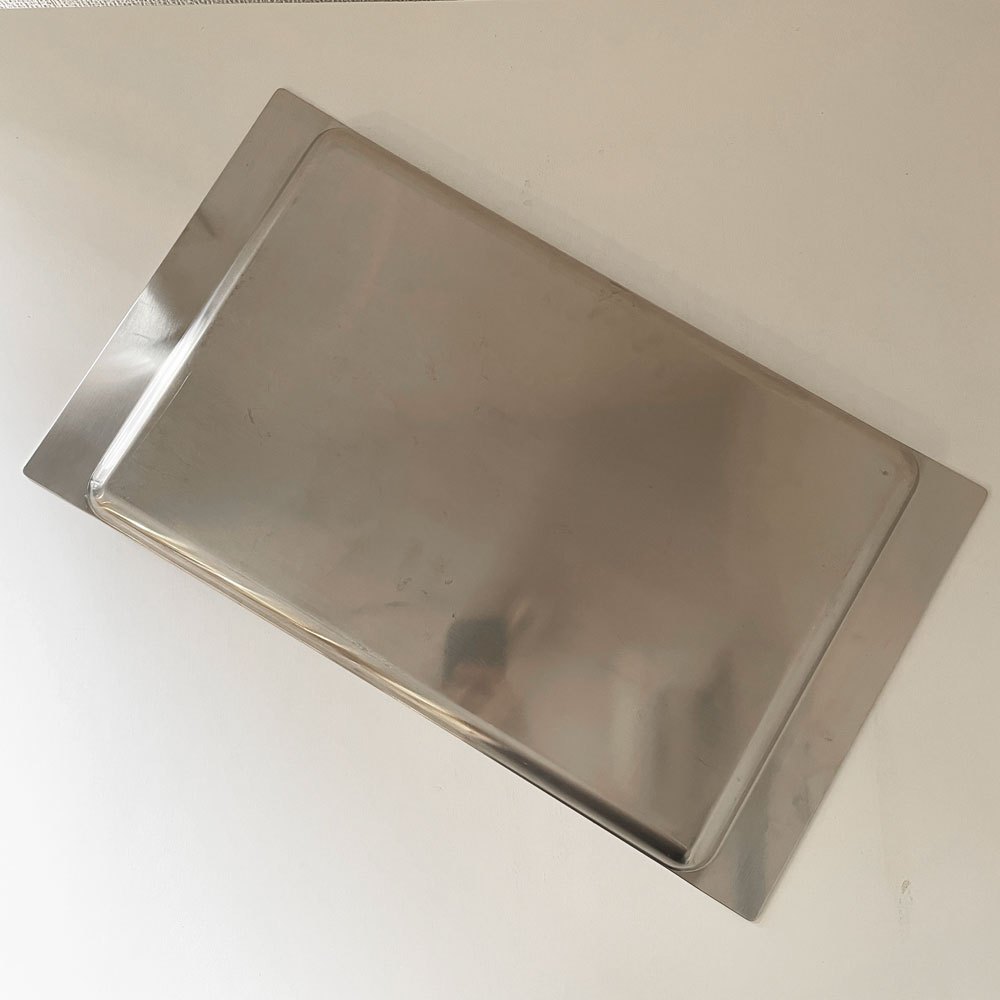 アレッシィ ALESSI プログラマ Programma 8 ステンレストレイ 52.5×30cm フランコ・サルジャーニ & エイヤ・ヘランダー イタリア 廃番 B ◎