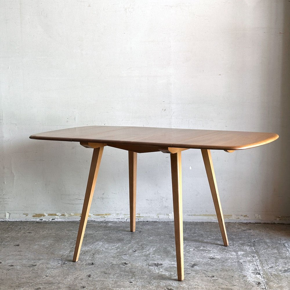 アーコール Ercol ドロップリーフテーブル Drop Leaf Table バタフライテーブル ダイニングテーブル エルム材 ビーチ材 UKビンテージ 英国家具 ■