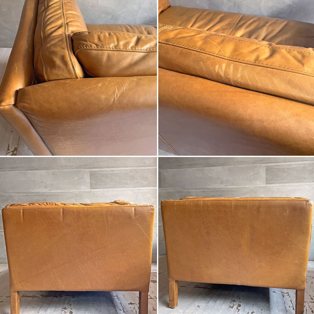ハロ HALO レッジオ REGGIO 2P SOFA 2人掛けソファ レザー 牛本革 オールドサドルナッツカラー 英国家具 廃番 参考定価￥237,000- ♪